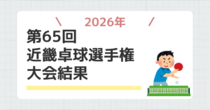 第65回近畿卓球選手権大会結果